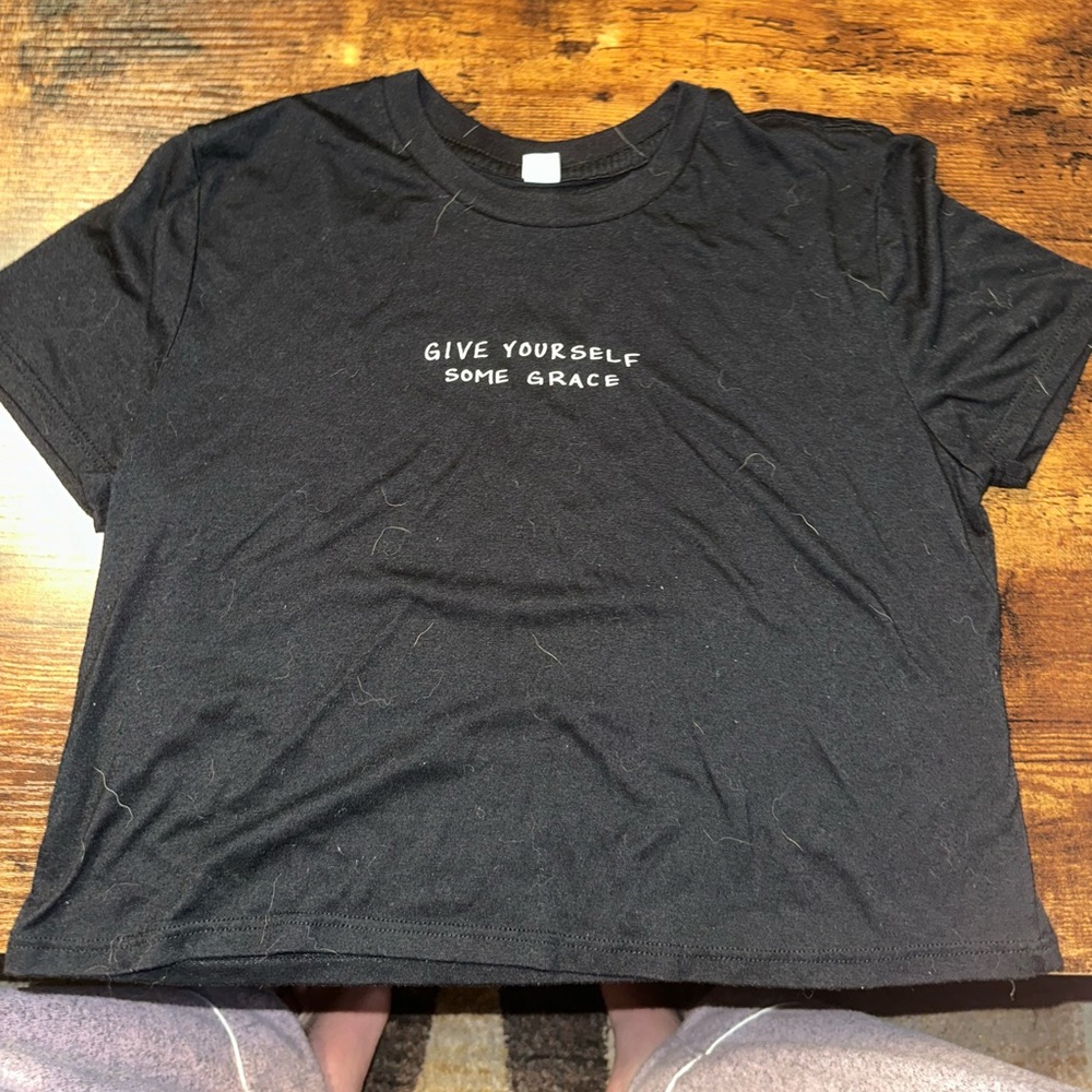 Black crop t-shirt